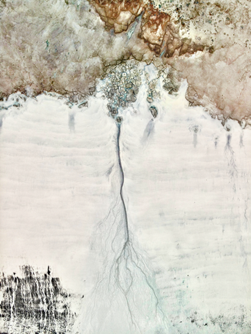 Julie Kenny - 'Low Tide at Coconut Wells' Mounted Print A3 in 40 x 50 cm Window (jken015)