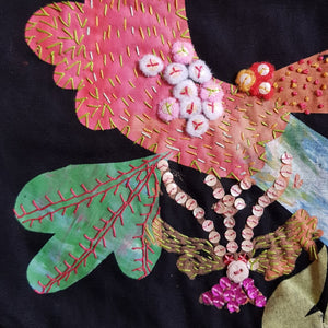 WILDFLOWER COLLAGE AND STITCH | ANGELA FEROLLA