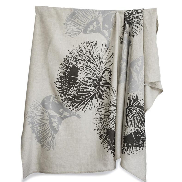 Elwyn Morgan - Mallee Tablecloth Charcoal Hemp/Organic Cotton (emo003)